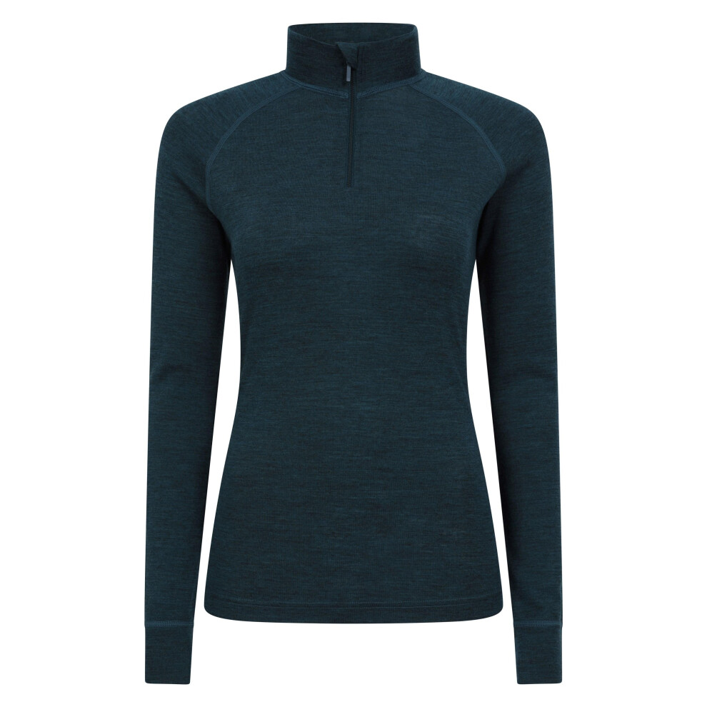 Mountain Warehouse Women's Multicoloured / Merino Wool Zip Neck Thermal Top