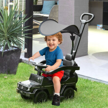 HOMCOM 3-in-1 Mercedes-Benz G350 Ride-On Walker/Slider for Kids 12-36m, Black 370-162BK