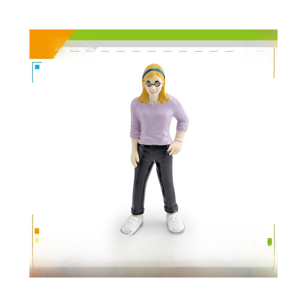 (Girl)Personnage familial blanc modèle pvc réaliste adulte et enfant pour déco maison