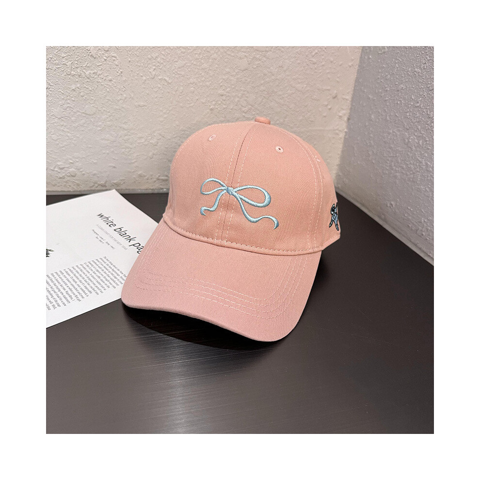 (Pink)Gorra De BéIsbol De Verano Con Pajarita DiseñO Bordado Y Ajuste Ajustable Diario Para-image