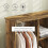 Homcom HOMCOM Mobile Double Open Wardrobe w/ Clothes Hanging Rail, Rustic Brown 7