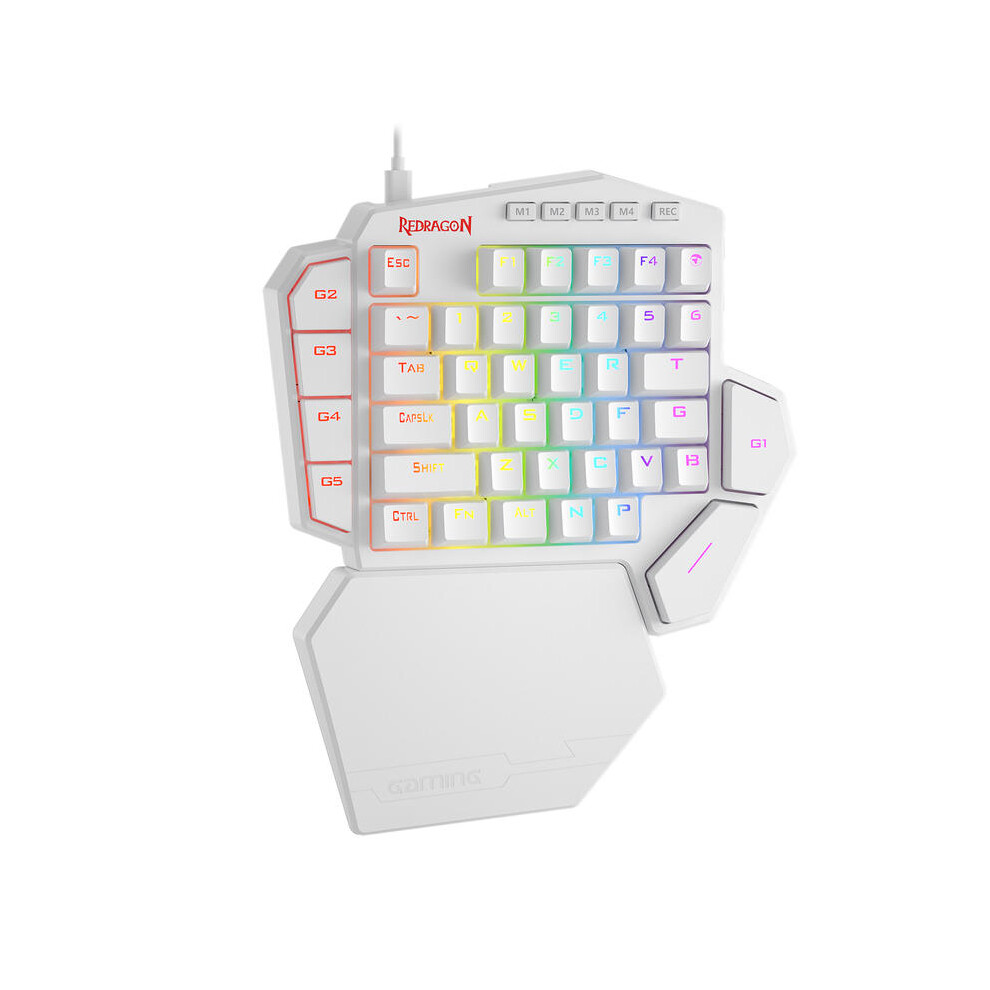 (Red Switch) Redragon K585 DITI One-Handed RGB Mechanical Gaming Keyboard, 42 Keys Type-C Professional Gaming Keypad w/Upgraded Hot-Swappable