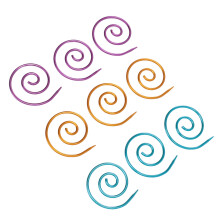 Spirale Metall-Nadelset aus 9 Stück mit Aufbewahrungsbox für Wollkunst