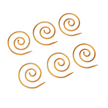 6 Stück Metall-Spiral-Kabelstricknadeln 4x3,6 cm für Garnnähen