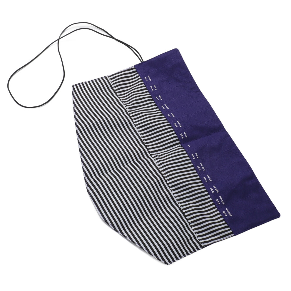 Crochet Hook Rolling Organizer Folding Oxford Cloth Portable Roll Up Knitting Needles Holder Case For Knitting Accessories Purple 6931314086401
