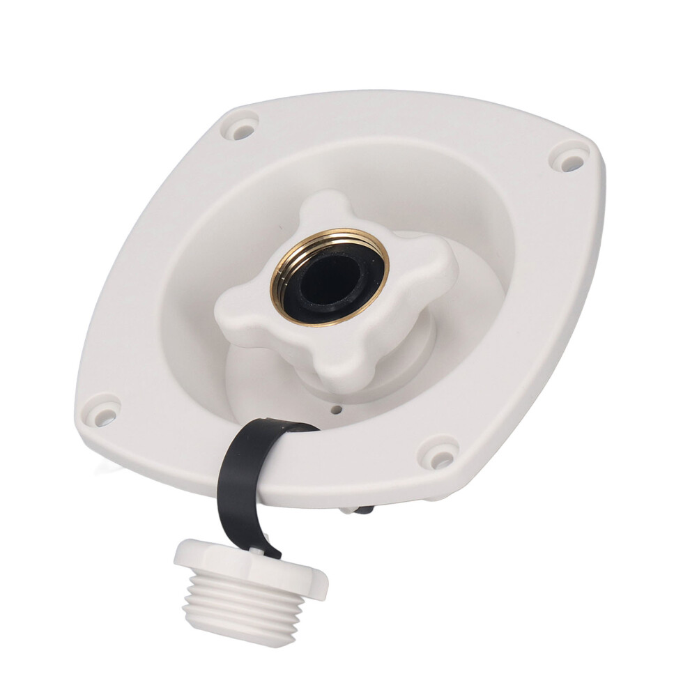 Rv Wall Mount Water Inlet Pressure Regulated City Water Entry With Quick Connector For Trailer Camper Boat White 8081314086937