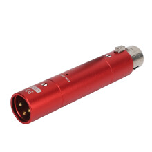 Inline-Mikrofonvorverstärker Rot 28 dB Verstärkung Aluminium 60 g
