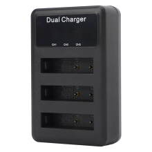 NP-BG1 USB-Batterieladegerät 3-Slot mit LCD-Display