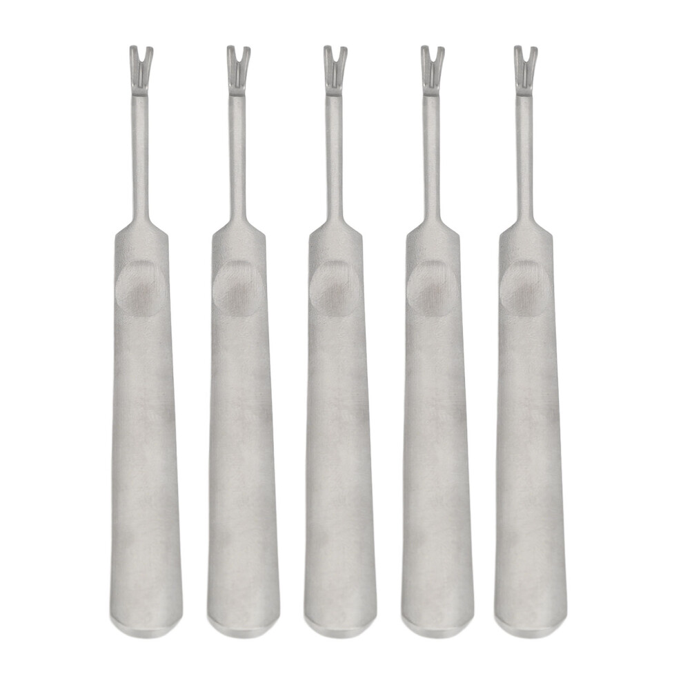 5pcs Dead Skin Remover Fork Stainless Steel Cuticle Pusher Nail Art Manicure Tools for Salon Use