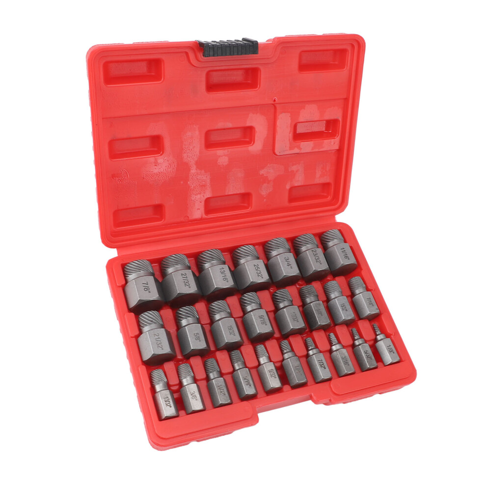 25 Pieces Screw Extractors Hex Shank Imperial Screw Remover Tool for Damaged Broken Stripped Screws Bolts Original Color-image-OPC-PHQS9F6-NEW