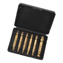 Beschädigtes Schraubenausdreher-Set 6 Stück Ti 2-12 mm Typ 0-4
