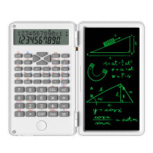 Scientific Calculator Multifunctional Function Calculator with Erasable Writing Board for Business Office Education White