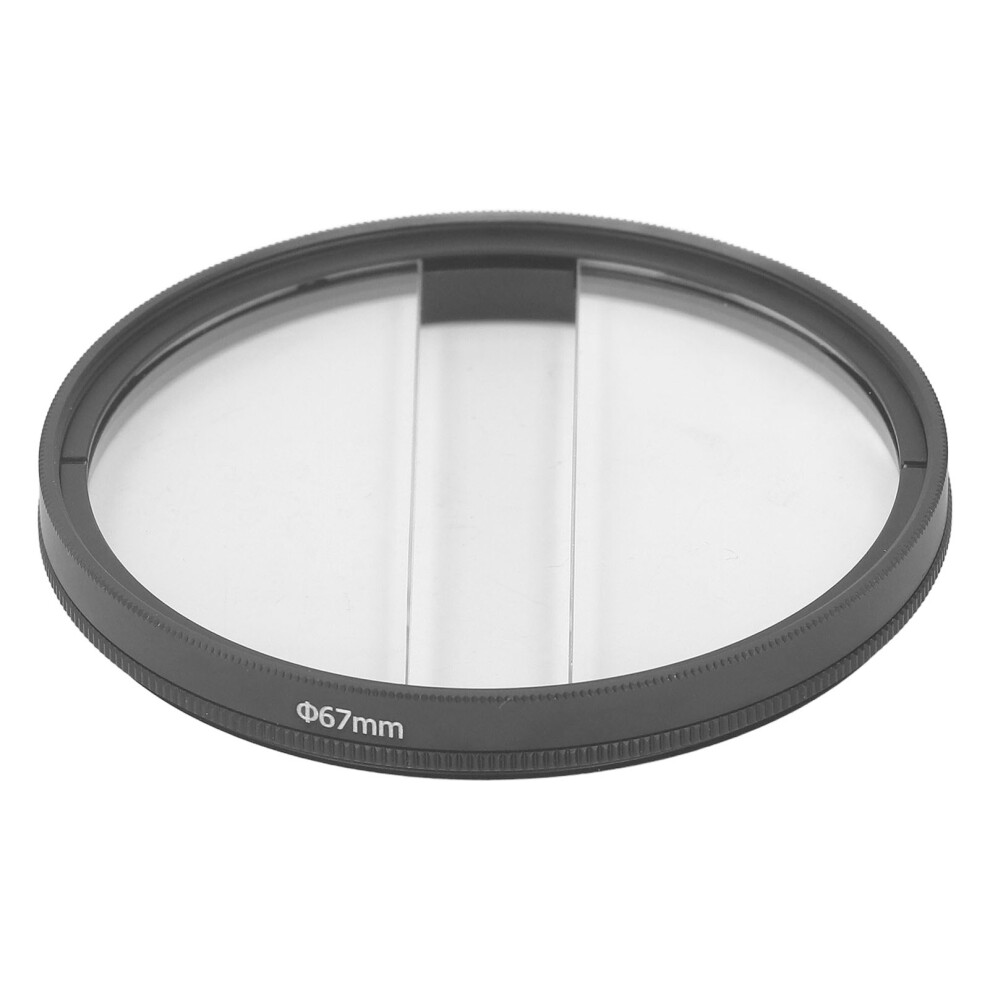 Double Half Moon Prism Special Effect Filter Camera Center Field Separation Diopter Filter Photography Slr Camera Accessories 67Mm 7891314097915