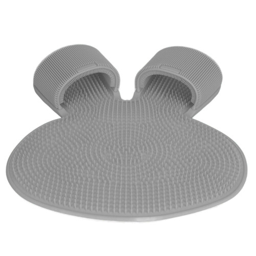 Fußschrubber-Duschmatte Silikon-Grau, Einheitsgröße 1