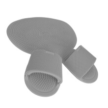 Fußschrubber-Duschmatte Silikon-Grau, Einheitsgröße