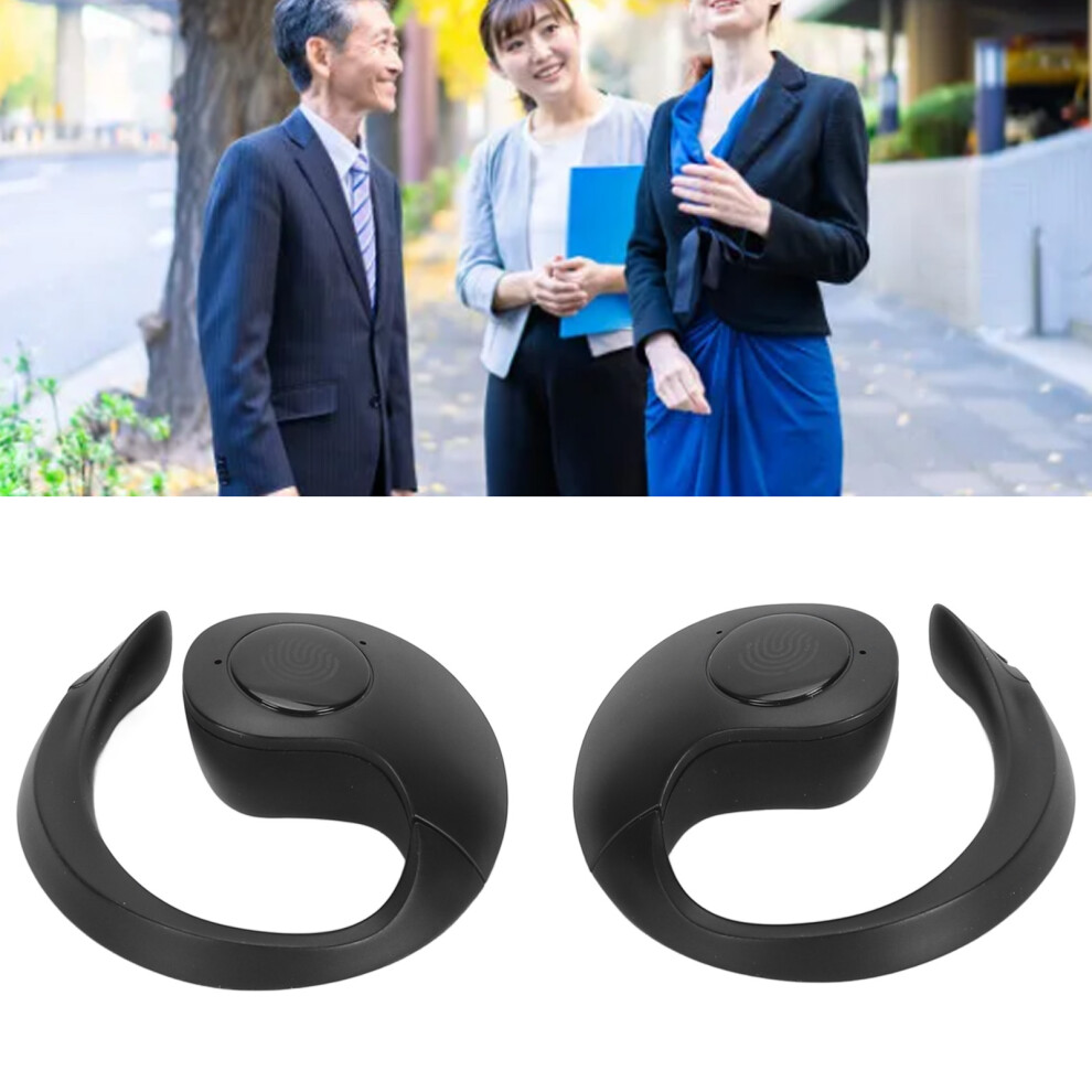 Language Translator Earhooks Bluetooth 5.3 Support 144 Languages Online Translation Wireless Translator Earbuds Device For Music And Callin Black 5091314098789