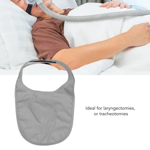 Nylon-Tracheostomie-Duschbezug, Grau, Wasserdicht 2