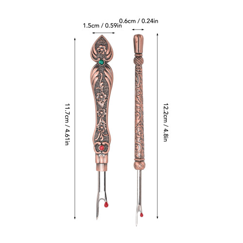 2er Pack Retro-Nahttrenner Roségold 11,7 x 1,5 cm 1