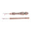 2er Pack Retro-Nahttrenner Roségold 11,7 x 1,5 cm 14