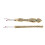 2er Pack Retro-Nahttrenner - Goldmetall, 11,71,5 cm 15