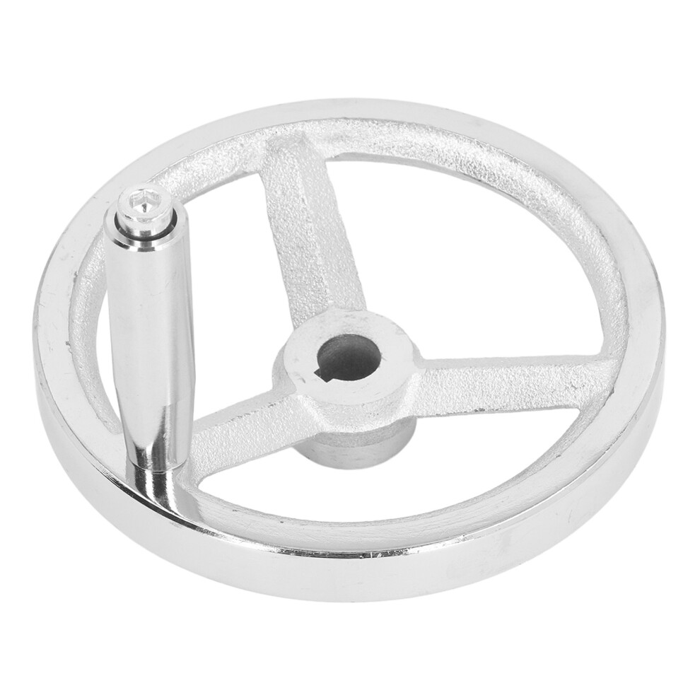 Lathe Handwheel 16X160mm Cast Iron Chrome Plated Hand Wheel With Removable Handle For Milling Grinding Machine 9451314104464
