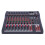 8 Channel Audio Mixer,48V Phantom Power DJ Mixer W/ LCD Display 8