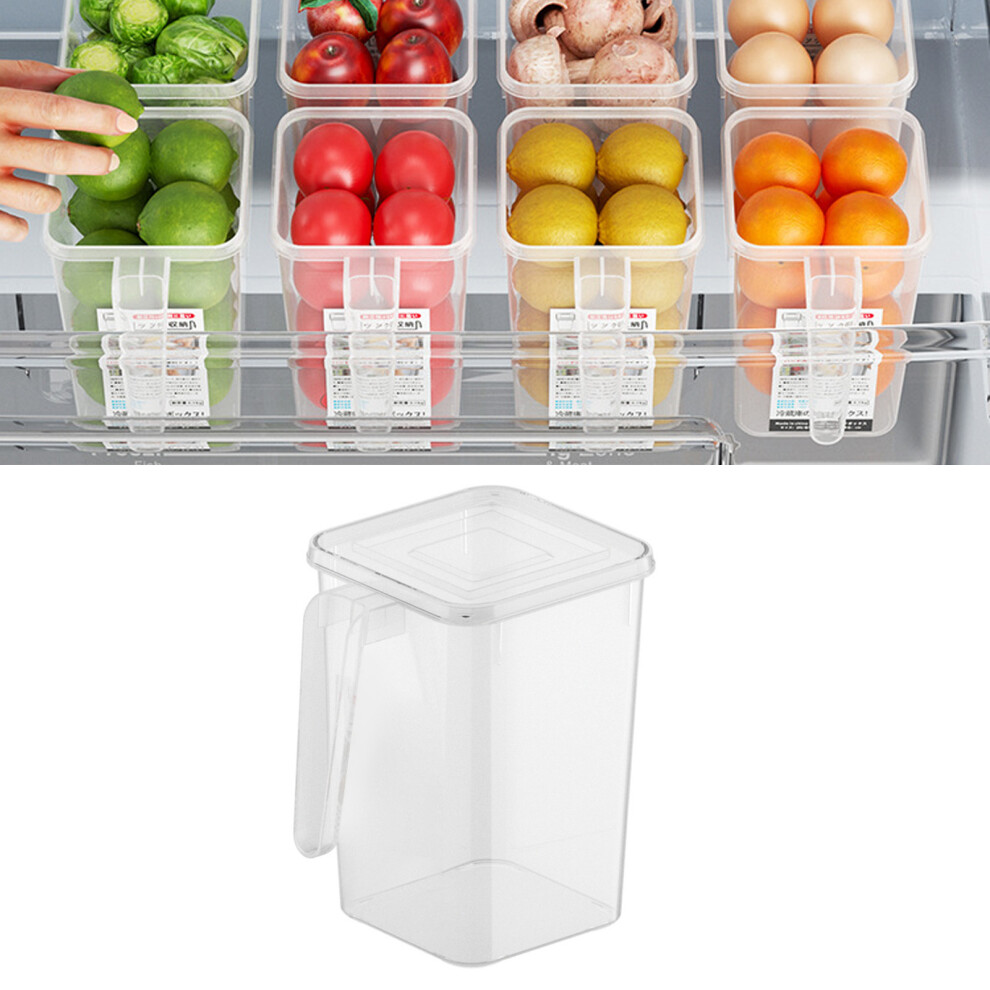 Refrigerator Side Door Storage Box Clear Vegetable Egg Fridge Door Organizer Container with Lid for Kitchen-image-OPC-PHQSCRK-NEW