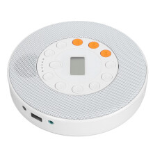 Portable CD Player 2000mAh Rechargeable CD Music Player Support CD CD‑RW MP3 with Speaker for Car Home Travel