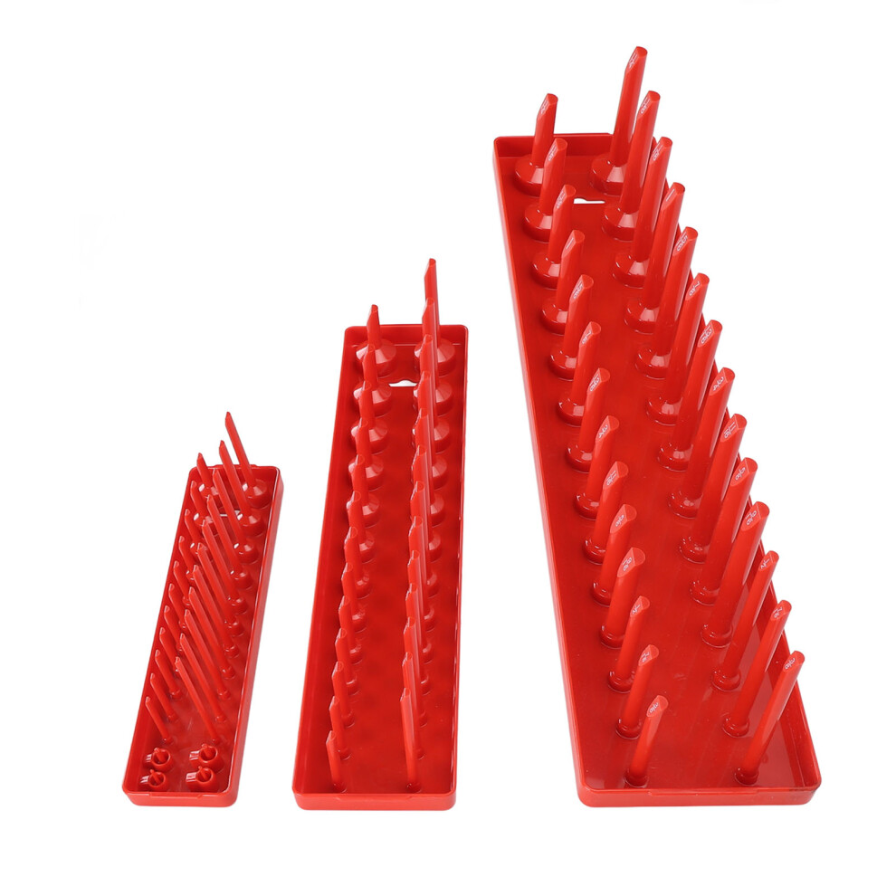 3Pcs Set Drive Socket Holder Red Color Multifunctional High Stick Socket Organizer Tray 8701314110776