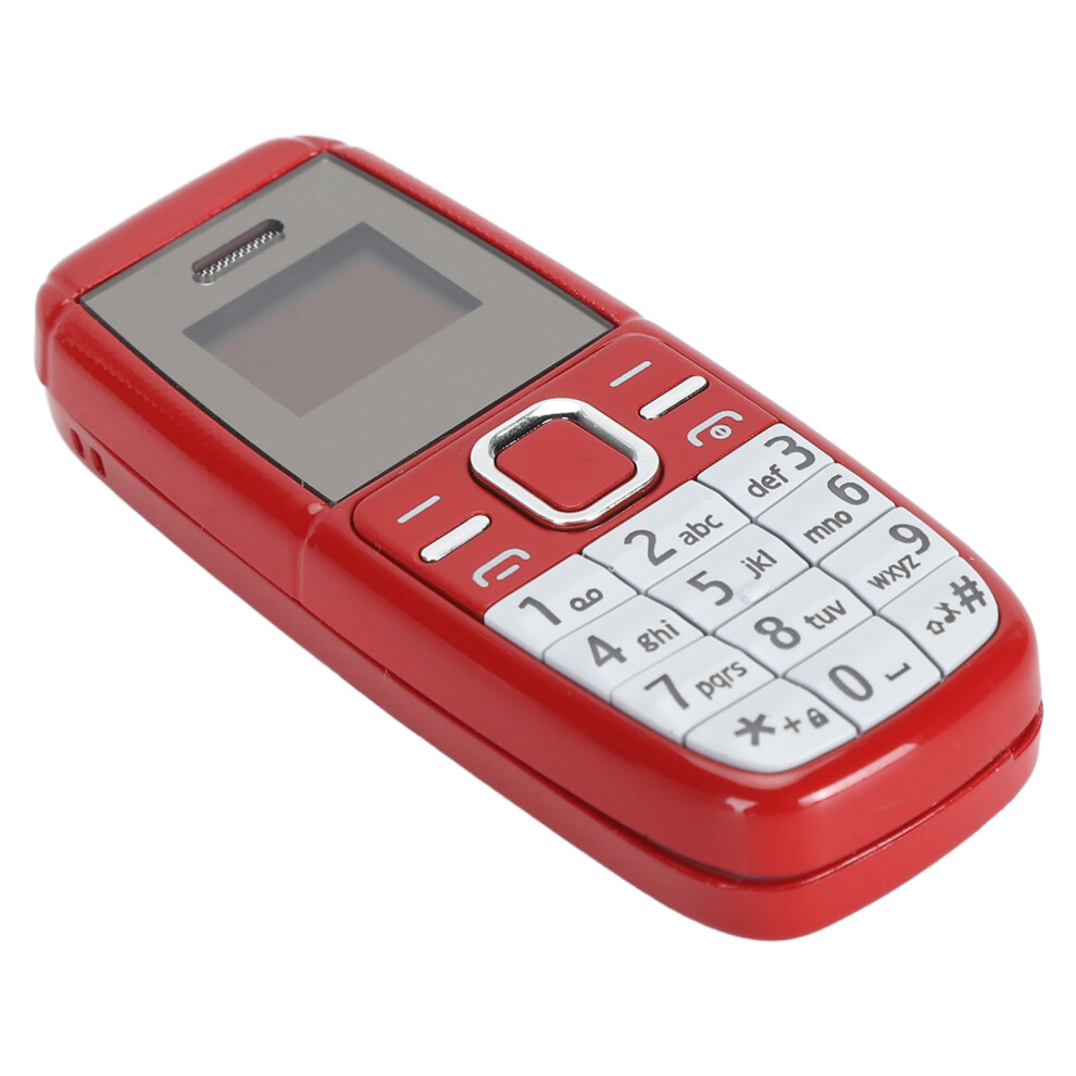 Mini Button Phone Unlocked Dual Sim Card 2G Gsm Low Radiation Bt Dialer Music Player With Voice Changer Smallest Mobile Phone Red 5021314111683