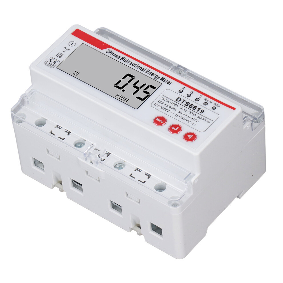 3 Phase 4 Wire Energy Meter Lcd Display Multifunctional Button Control Bidirectional Electricity Meter 7P 3 X 230 400V 4921314112738