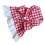 Kariertes Hundekleid Leine-Set Größe S Rot Polyester 1