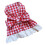 Kariertes Hundekleid Leine-Set Größe S Rot Polyester 12