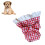 Kariertes Hundekleid Leine-Set Größe S Rot Polyester 3