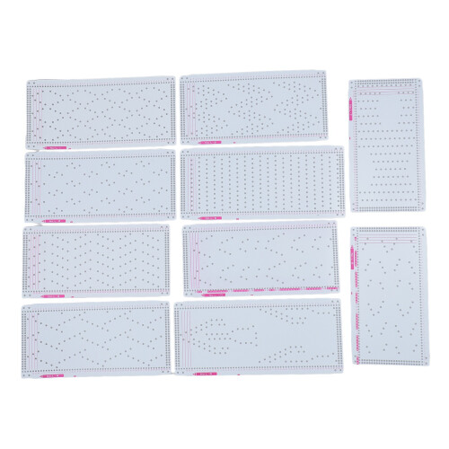 10 Stück Strick-Lochkarten Nr. 1–10, 10 Muster 1