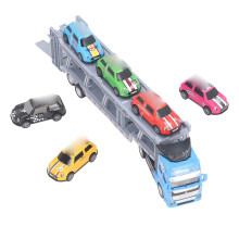 Blauer Auto-Transporter-LKW Spielzeug 6 Autos 124,5/26,15 cm
