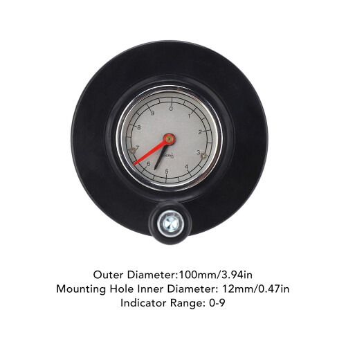 Dial-Handrad 12x100mm 0-9 Silber mit Griff 1