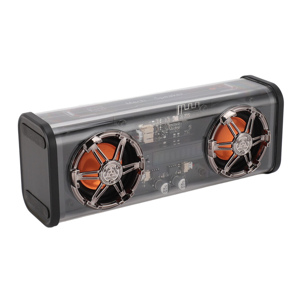 Transparent Bluetooth Speaker 2X5w Subwoofer Portable Wireless Bluetooth 5.3 Speakers With Colorful Lights For Home Party Travel Black 4231314121532
