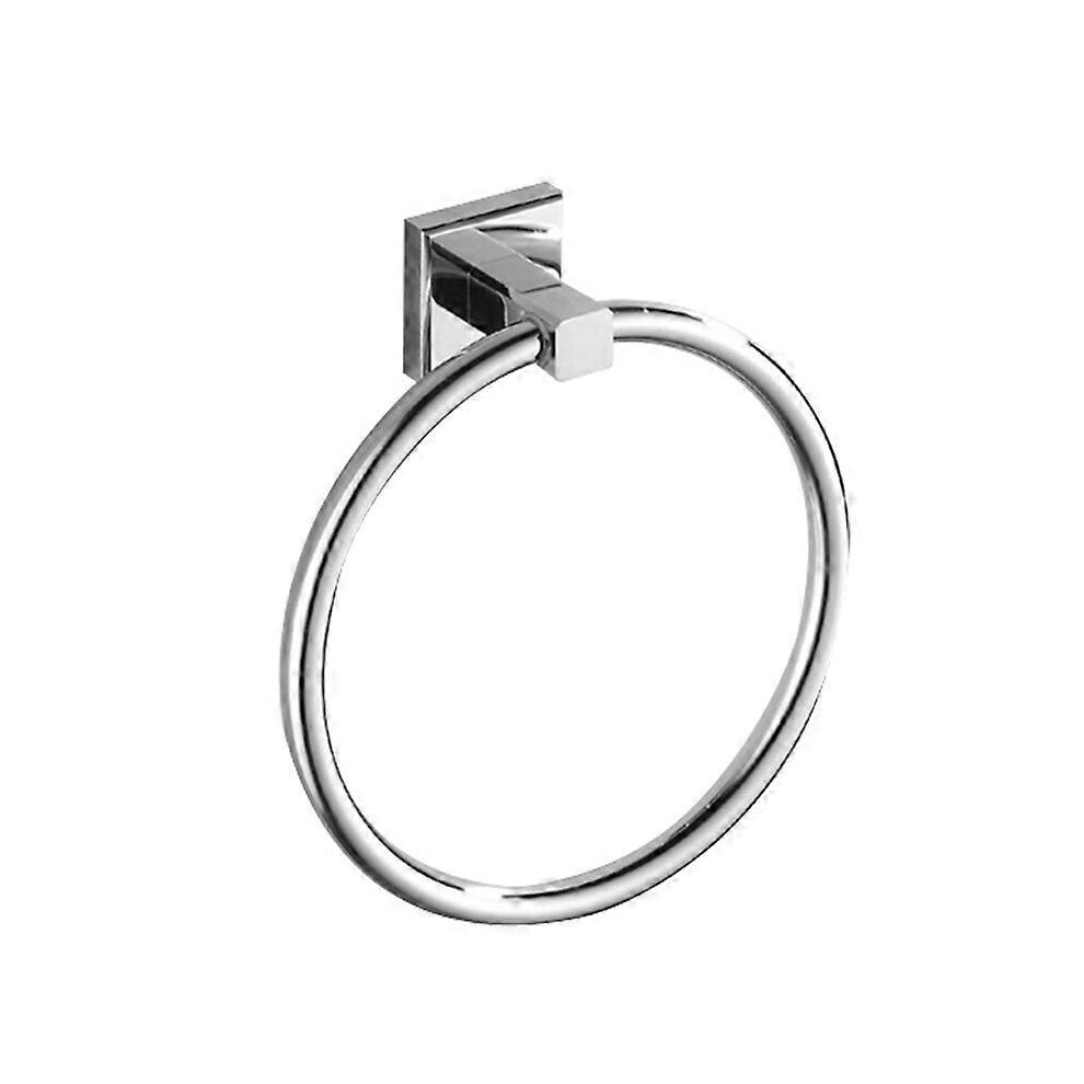 (As show, One size) Towel ring, copper chrome plating Towel holder ring oval 17*5.5*18.5cm