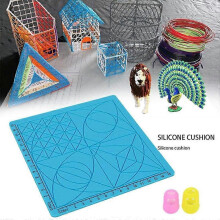 (As show, One size) Transparent 3D Pen Mat 6x 6 Inches with Fuse and Join Area - Flexible Two-Sided Heat-Resistant Silicone - 3D Pen Accessories Compatible with Stencils