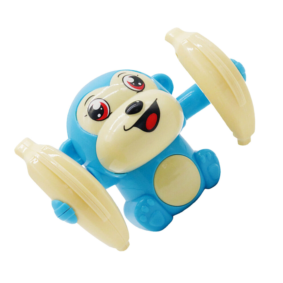 Rolling Monkey Toy Inspirational Early Education Tumbling Monkey Smooth Edges for Kids Toddlers Blue