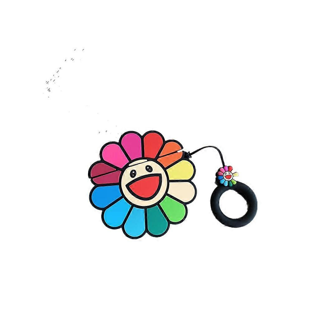 (As show, One size) Sun Flower for Airpod 1/2 Case, Cartoon Cute Fashion Cool Silicone Design Cover for Airpods, Unique Stylish Kawaii Funny Fun Trend