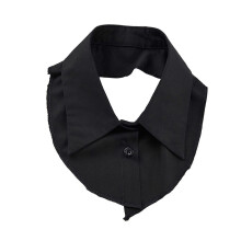(White, One size) Multipurpose Detachable Shirt Collar Insert for Women Solid Color Striped Half Blouse False Collar for Layering Outfits Black