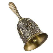 (As show, One size) Handbell, Hand Bell, Restaurant Service Bell, Table Bell Handbell Classic handbell for school, reception dinner, hotel service, zinc alloy, 11*5.5*5.5