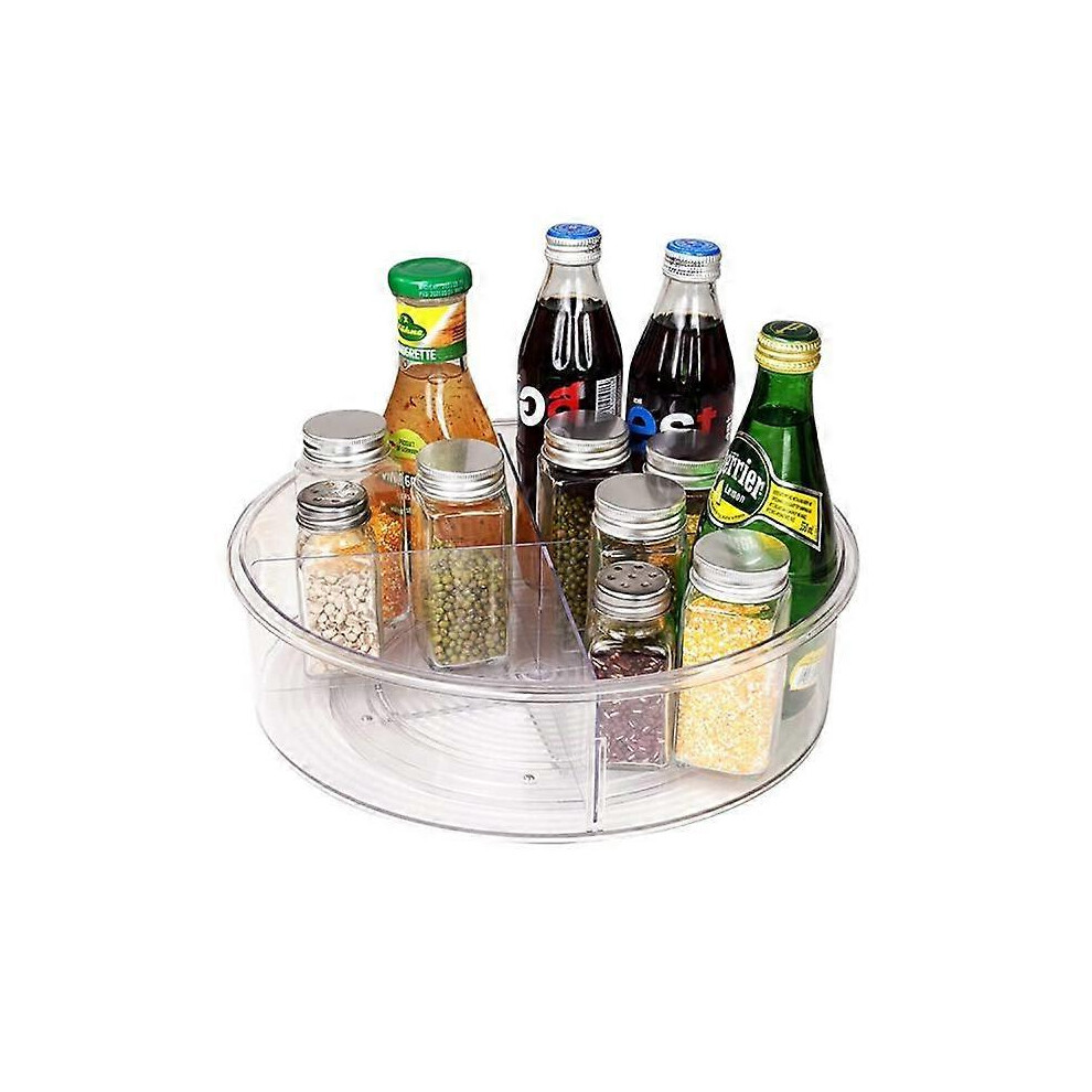 (As show, One size) High end turntable kitchen organizer, turntable for refrigerator turntable, transparent rotating tray rotating lazy storage turntable