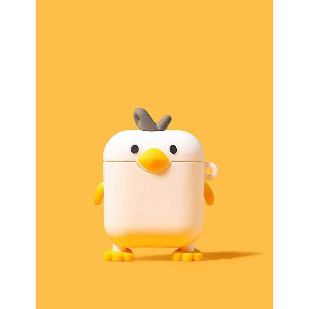 (As show, One size) Cute Case for Airpods 1/2 Cover Cartoon Funny Silicone Airpods Case Cute Chick Shape Cover