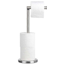 (As show, One size) Free Standing Toilet Roll Holder, Stainless Steel Toilet Roll Holder 55 x 21cm
