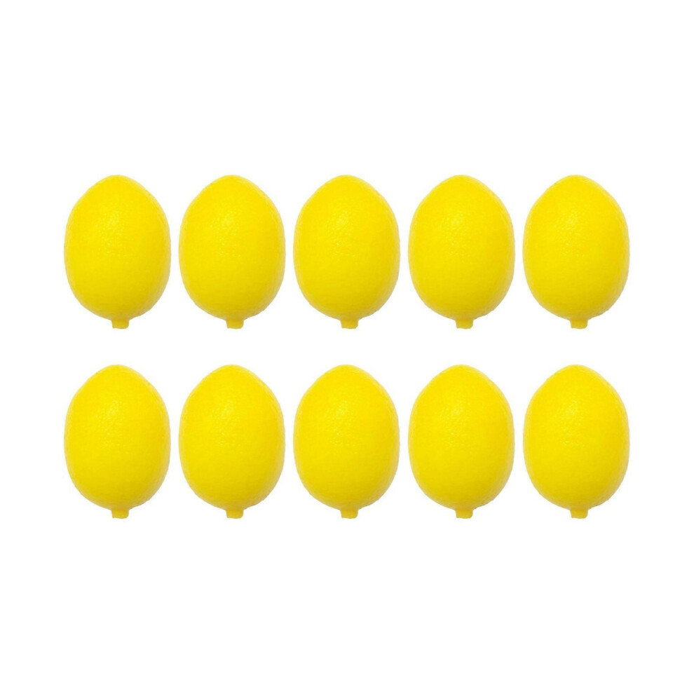 (L, One Size) 10Pieces Artificial Yellow Lemon Foam Lemon Realistic Simulation Lemon Fruit For Display Kitchen Decoration Photography S 3081097237019