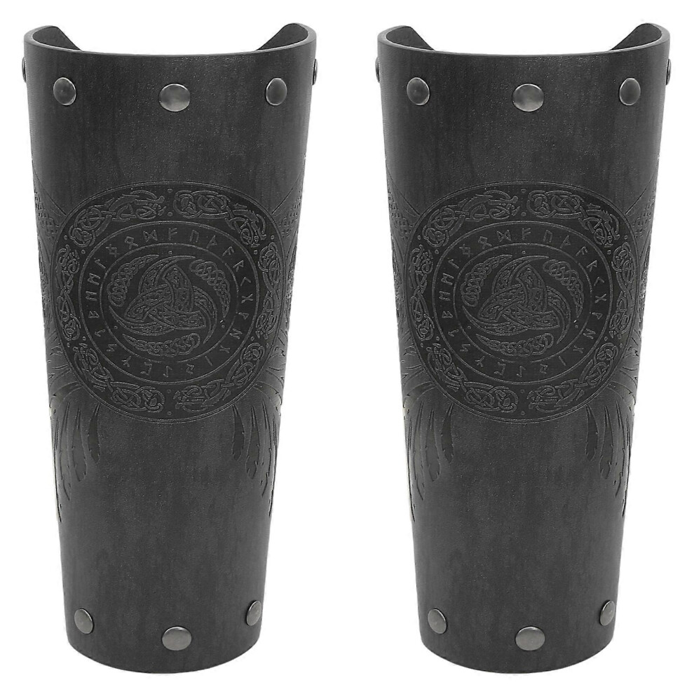 (Brown, One Size) Medieval Arm Gauntlets Arm Bracer For Theme Party Cosplay Vintage Arm Guards Stage Props Arm Wear Costume Accessories Black 3081097254184
