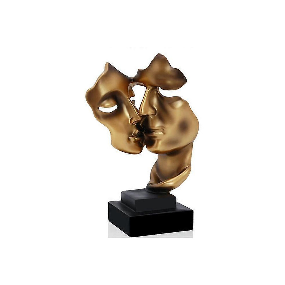 (As show, One size) Sculpture Decoration Silence Is A Golden Abstract Art Statue Decoration Living Room Office Bar Cafe Entrance Statues And Sculpture